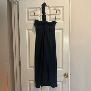 Abercrombie & Fitch Black Midi Dress Slit